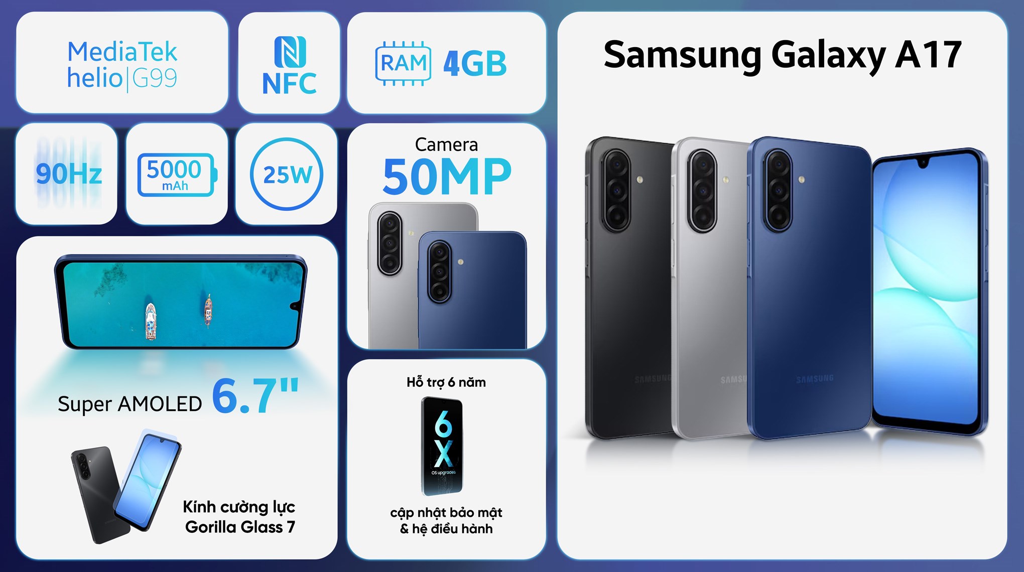 Điện thoại Samsung Galaxy A17 4GB/128GB - Image 5